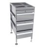 Freestanding Stainless Steel Drawer Unit (3 drawers)