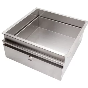 single stainless steel drawer